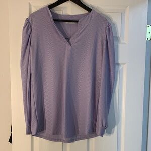 Elegant Lavender V-Neck Blouse